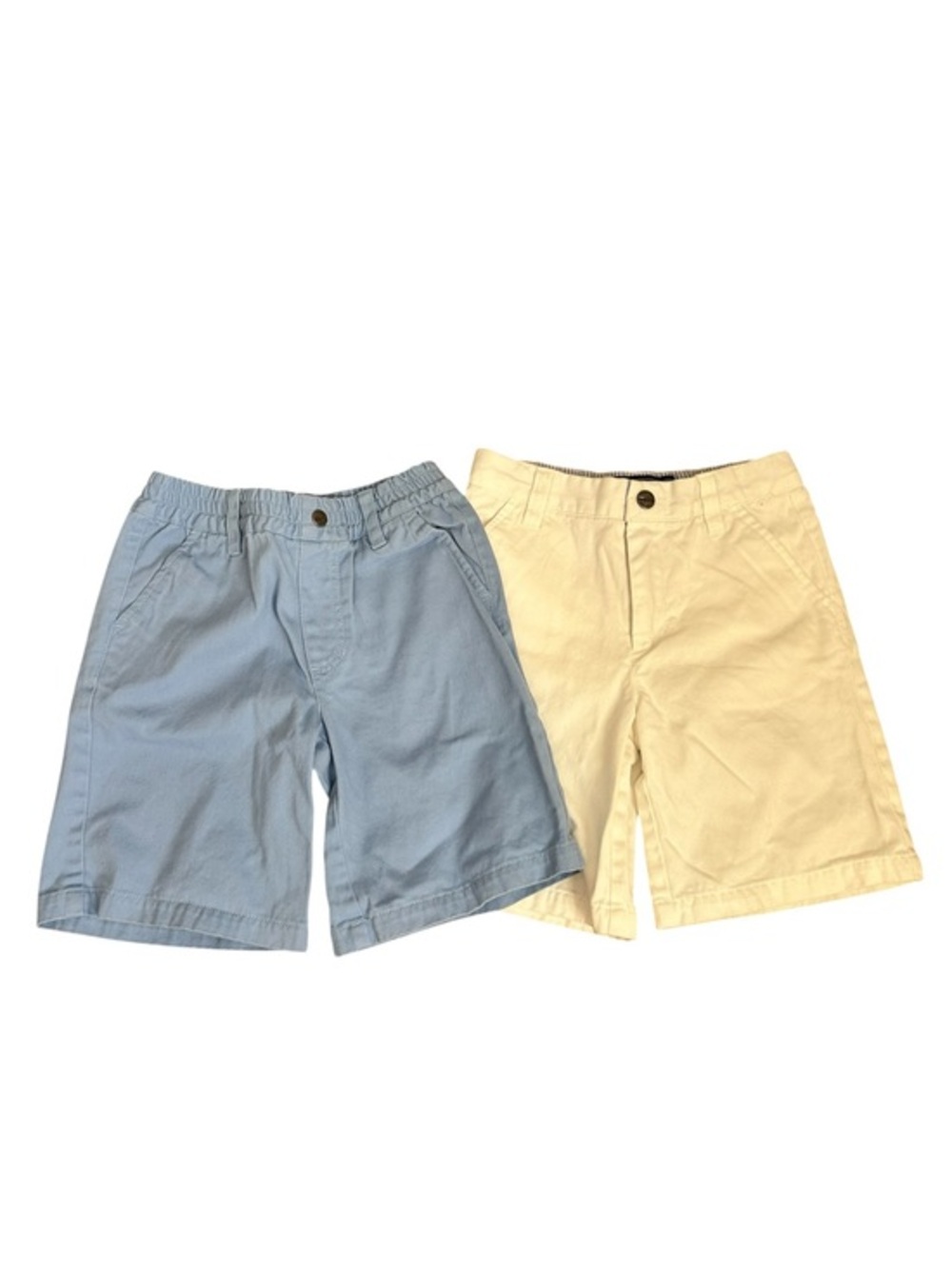 E-Land Kids Two-Pack Shorts in Light Blue & Cream